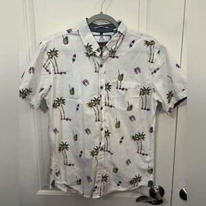 MBX PREMIUM GOODS casual button down shirt Men's White Short sleeve